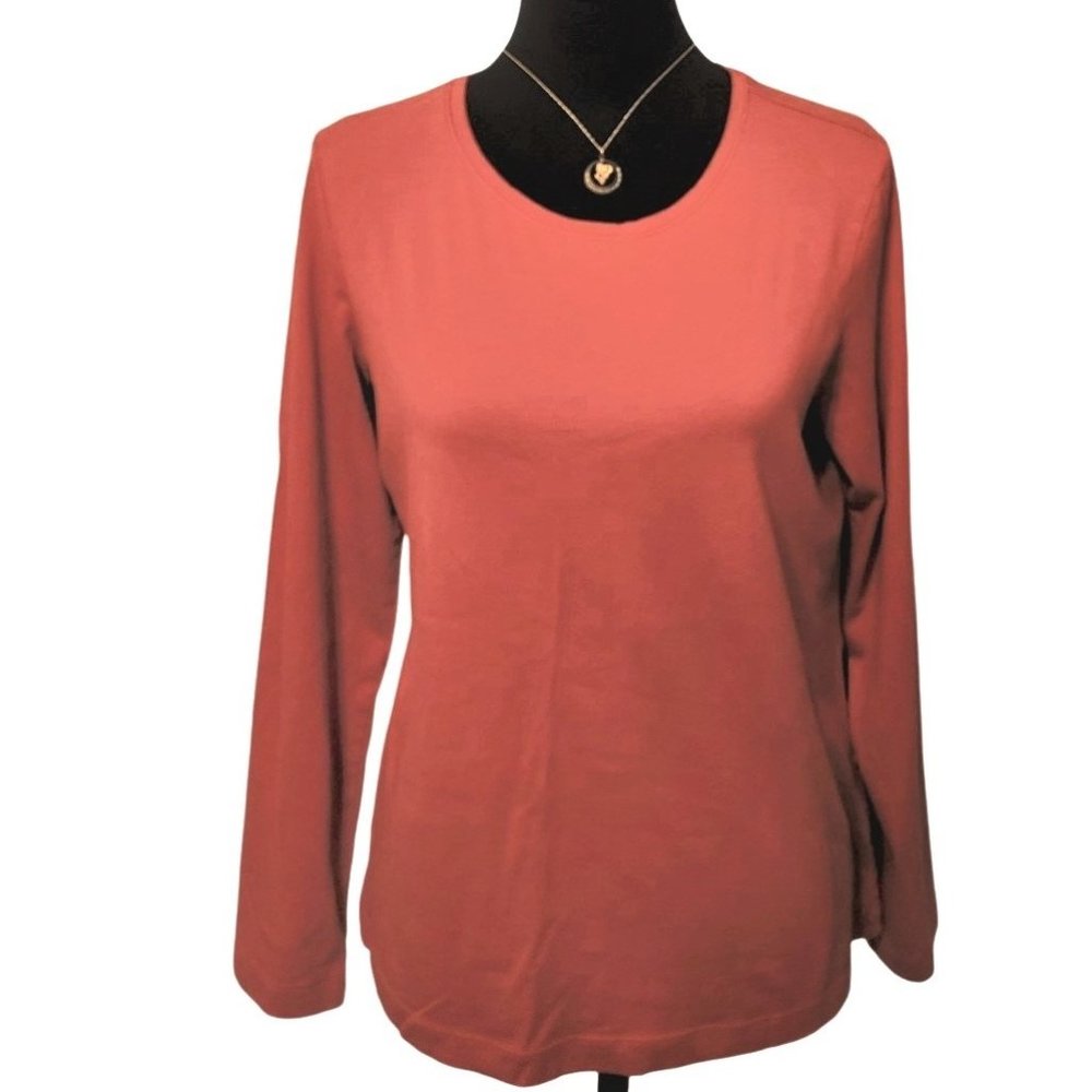 Dark Orange Long Sleeve Top – Size Large